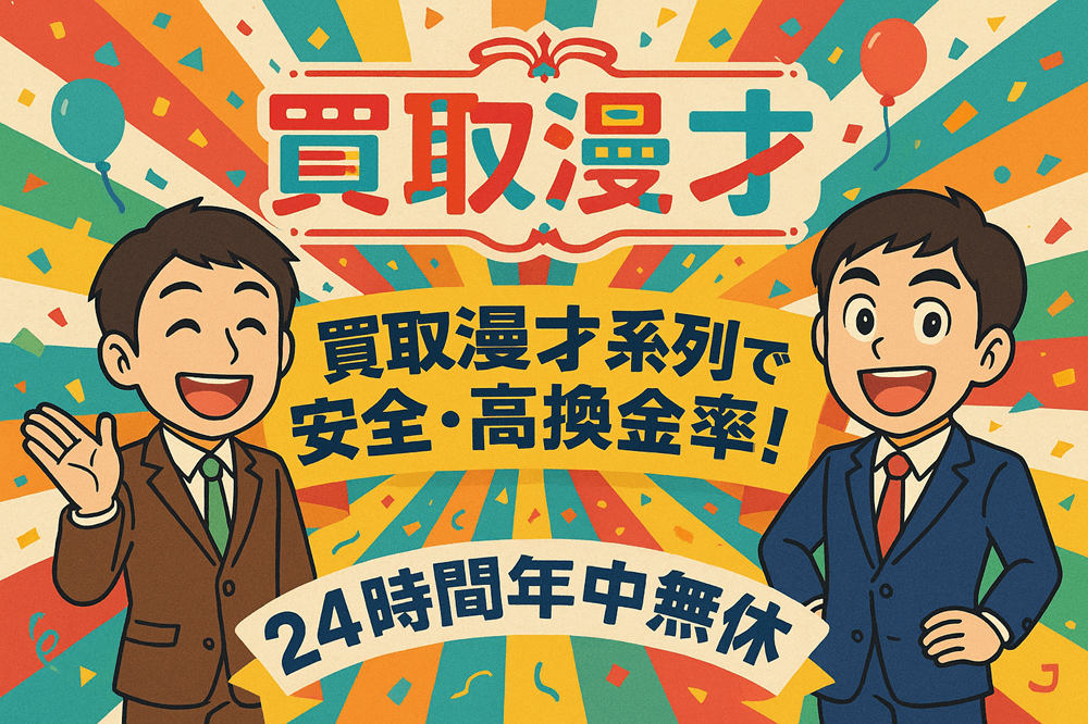 買取漫才 系列で安全・高換金率！系列店のフル活用で賢く売る方法【徹底解説】